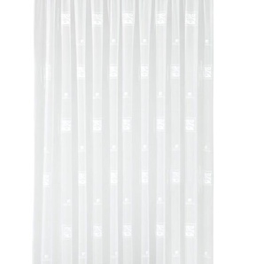 Gardine WECKBRODT Alexa Gardinen Gr. 245 cm, Smokband, 575 cm, weiß Smokband halbtransparent, Polyester, gemustert, nach Maß