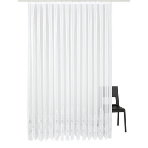 Gardine WECKBRODT Jacqu Gardinen Gr. 145 cm, Kräuselband, 290 cm, weiß Kräuselband halbtransparent, Polyester, Strukturmuster, Motiv, nach Maß