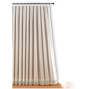 Gardine WECKBRODT Makramee Gardinen Gr. 140 cm, Kräuselband, 130 cm, weiß Kräuselband Store, Feste Falten, Makramee - Sockel, halbtransparent, nach Maß