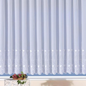 Gardine WECKBRODT Turin Gardinen Gr. 220 cm, Kräuselband, 300 cm, weiß Gardinenstore Kräuselband Gardine