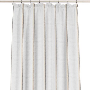 Gardine WIRTH Chloé Gardinen Gr. 125 cm, Faltenband, 1000 cm, braun (braun, weiß) Schlafzimmergardinen Fertig-Store mit FB 1:3 nach Maß