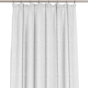 Gardine WIRTH Chloé Gardinen Gr. 125 cm, Faltenband, 600 cm, grau (grau, weiß) Schlafzimmergardinen Fertig-Store mit FB 1:3 nach Maß
