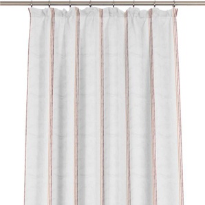 Gardine WIRTH Chloé Gardinen Gr. 225 cm, Faltenband, 650 cm, weiß (weiß, rost) Schlafzimmergardinen Fertig-Store mit FB 1:3 nach Maß