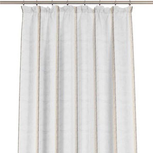 Gardine WIRTH Chloé Gardinen Gr. 260 cm, Faltenband, 400 cm, braun (braun, weiß) Schlafzimmergardinen Fertig-Store mit FB 1:3 nach Maß