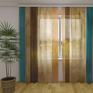 Gardinen & Vorhänge aus Chiffon transparent. Fotogardinen 3D Abstract Stripes in Pastel Colors