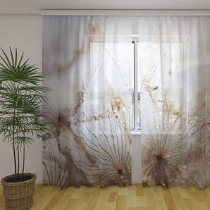 Gardinen & Vorhänge aus Chiffon transparent. Fotogardinen 3D Delicate Dandelion Flower