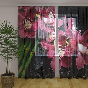 Gardinen & Vorhänge aus Chiffon transparent. Fotogardinen 3D Phantasy