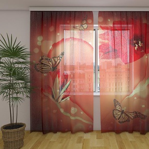 Gardinen & Vorhänge aus Chiffon transparent. Fotogardinen 3D Temptation