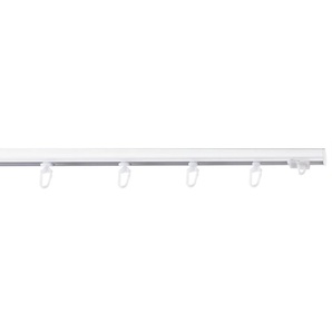 Gardinenschiene GARESA 100 Gardinenstangen Gr. L: 340 cm, 1 läufig, weiß Gardinenschienen schlichte Aluminium-Innenlaufgarnitur, verlängerbar, Deckenmontage
