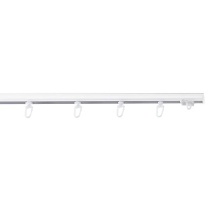 Gardinenschiene GARESA 100 Gardinenstangen Gr. L: 490 cm, 1 läufig, weiß Gardinenschienen schlichte Aluminium-Innenlaufgarnitur, verlängerbar, Deckenmontage