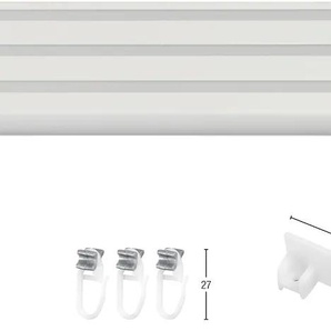 Gardinenschiene GARESA Flächenvorhangschiene SMART Gardinenstangen Gr. L: 320 cm, 3 läufig, weiß Gardinenschienen für Paneele, Vorhänge, verlängerbar, Deckenmontage