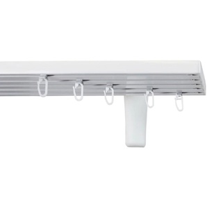 Gardinenschiene GARESA Flächenvorhangschiene SMART Gardinenstangen Gr. L: 560 cm, 5 läufig, weiß Gardinenschienen für Paneele, Vorhänge, verlängerbar, Wandmontage