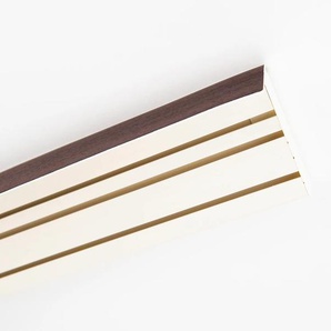 Gardinenschiene GARESA Kunststoffschiene mit Blende Gardinenstangen Gr. L: 440 cm, 3 läufig, braun (mahagoni) Gardinenschienen