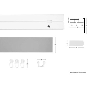 Gardinenschiene GARESA Kunststoffschiene mit Blende Gardinenstangen Gr. L: 480 cm, 1 läufig, schwarz Gardinenschienen Deckenmontage, verlängerbar, einfache Montage, schlicht