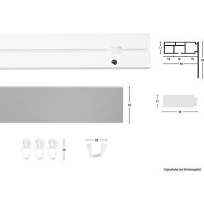 Gardinenschiene GARESA Kunststoffschiene mit Blende Gardinenstangen Gr. L: 580 cm, 1 läufig, schwarz Gardinenschienen Deckenmontage, verlängerbar, einfache Montage, schlicht