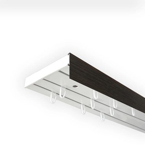 Gardinenschiene SN DECO GROUP Vorhangschiene SH (1) mit Blende 5 cm Gr. 10, weiß (weiß, wengefarben), L:480cm T:8,95cm, Kunststoff, Gardinenstangen