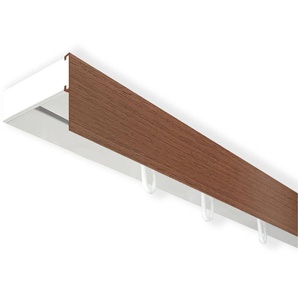Gardinenschiene SN DECO GROUP Vorhangschiene SH (1) mit Blende 5 cm Gr. 7, weiß (weiß, walnussfarben), L:360cm T:4,7cm, Kunststoff, Gardinenstangen