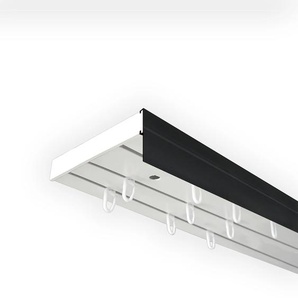 Gardinenschiene SN DECO GROUP Vorhangschiene SH mit Blende Gr. 11, schwarz-weiß (weiß, schwarz), L:510cm T:8,95cm, Kunststoff, Gardinenstangen