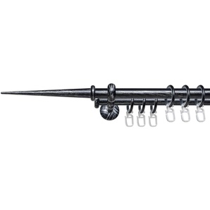 Gardinenstange Esp Spitze, Liedeco, Ø 16 mm, 2-läufig, Fixmaß, mit Bohren, verschraubt, 2-läufig im Fixmaß Ø 16 mm