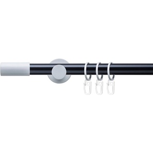 Gardinenstange Fertigstilgarnitur 20 mm Power Celebration Zylinder, Liedeco, Ø 20 mm, 1-läufig, Fixmaß, verschraubt, Eisen, Gardinenstange Komplett, Farbkombination