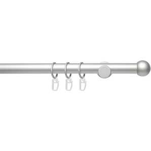 Gardinenstange Fertigstilgarnitur 20 mm Power Kugel, Liedeco, Ø 2 mm, 1-läufig, Fixmaß, verschraubt, Eisen, Gardinenstange Komplett