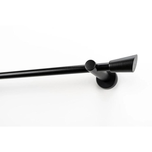 Gardinenstange GARESA MOLIS Gardinenstangen Gr. L: 270 cm Ø 20 mm, 1 läufig, schwarz Kinder Gardinenstangen für Vorhanggarnitur, verlängerbar, Wandmontage, Keil, ohne Ringe