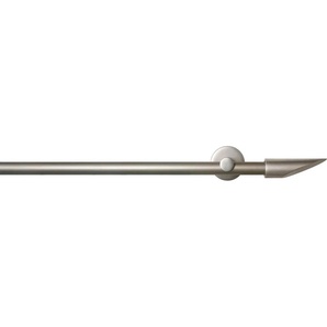 Gardinenstange GARESA SEFRA Gardinenstangen Gr. L: 260 cm Ø 16 mm, 1 St., 2 läufig, grau (nickelfarben) Gardinenstangen nach Maß Vorhanggarnitur,Innenlaufgarnitur, verlängerbar, Endknopf Keil