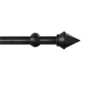 Gardinenstange GARESA SEMARA Gardinenstangen Gr. L: 360 cm Ø 28 mm, 1 läufig, schwarz Kinder Gardinenstangen für Vorhanggarnitur, Kunststoff, verlängerbar, mit Ringe2 Lauf Gleiter