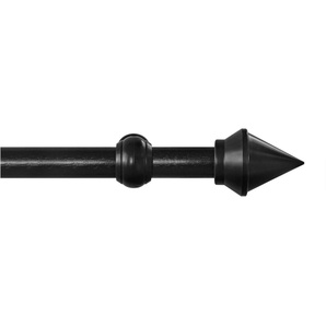Gardinenstange GARESA SEMARA Gardinenstangen Gr. L: 430 cm Ø 28 mm, 1 läufig, schwarz Kinder Gardinenstangen für Vorhanggarnitur, Kunststoff, verlängerbar, mit Ringe2 Lauf Gleiter