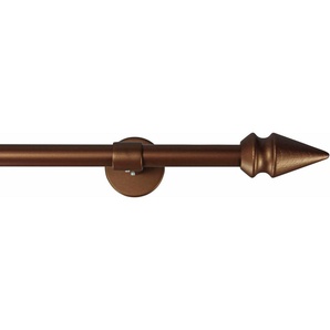Gardinenstange GARESA SPYRNA Gardinenstangen Gr. L: 480 cm Ø 16 mm, 1 läufig, braun (bronzefarben) Kinder Gardinenstangen für Vorhanggarnitur, verlängerbar, Spitze, ohne Ringe