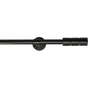 Gardinenstange GARESA STAURA Gardinenstangen Gr. L: 430 cm Ø 16 mm, 1 läufig, schwarz Kinder Gardinenstangen für Vorhanggarnitur, verlängerbar, Knopf mit 2 Rillen, ohne Ringe