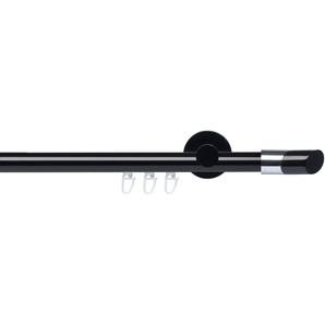 Liedeco Gardinenstange Innenlaufgarnitur 20 mm Piano Gibraltar, Ø 20 mm, 1-läufig, Fixmaß, verschraubt, Eisen, Gardinenstange Komplett
