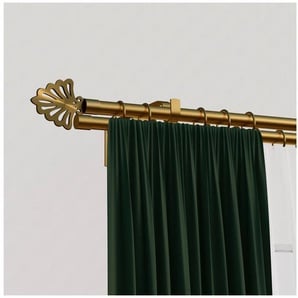Gardinenstange Modena, indeko, Ø 16 mm, 2-läufig, Wunschmaßlänge, mit Bohren, verschraubt, Eisen