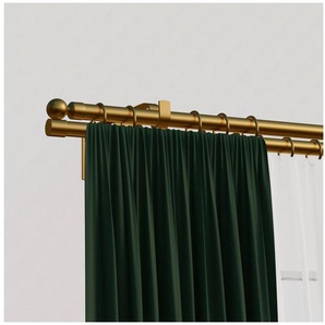 Gardinenstange Sevilla, indeko, Ø 16 mm, 2-läufig, Wunschmaßlänge, mit Bohren, verschraubt, Eisen
