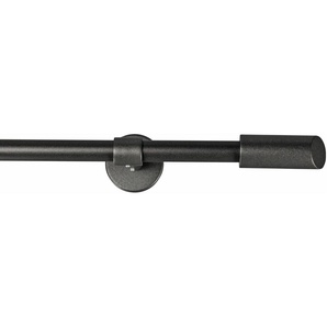 Gardinenstange ZYLI, GARESA, Ø 16 mm, 1-läufig, Wunschmaßlänge, mit Bohren, verschraubt, Metall, Vorhanggarnitur, verlängerbar, Knopf abgeschrägt, ohne Ringe
