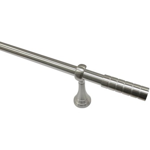 Gardinenstangen-Set Belamy 1-Lauf Ø 25 mm Edelstahloptik