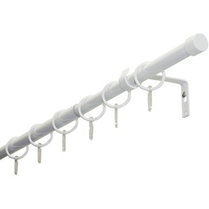 Gardinenstangen-Set Cap 1-Lauf Ø 16/19 mm Weiß