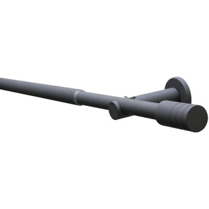 Gardinenstangen-Set Elba Zylinder 1-Lauf Ø 16/19 mm Steingrau