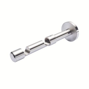 Gardinenstangenhalter LIEDECO Doppelträger, Träger 2lfg mit Schraubkappe für 16 mm Gardinenstangen Gardinenstangenhalterungen Gr. Länge: 15,8 cm, silberfarben (edelstahlfarben) Gardinenstangenhalter Gardinenstangenhalterungen Halter, Träger für Stangen,