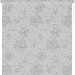 Gardinia EasyFix Rollo bestickt silber 100 x 150 cm GLO727302484