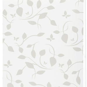 Gardinia EasyFix Rollo mit Blättern weiß beige 100 x 150 cm