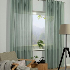 GARDINIA Gardine GRS Schal Zen Silence mit Gardinenband, (1 St), blickdicht, blickdicht, Kunststoff, Stoff aus 50 % recyceltes Polyester