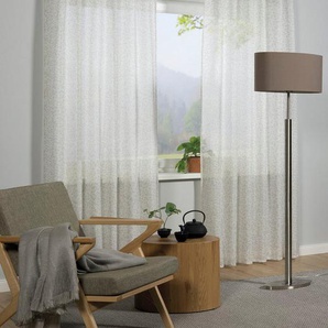 GARDINIA Gardine GRS Schal Zen Silence mit Gardinenband, (1 St), blickdicht, blickdicht, Kunststoff, Stoff aus 50 % recyceltes Polyester