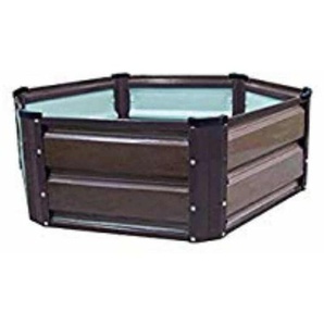 Gardiun - Pflanzkübel Grove Hex ii 124x124x26 cm Platten Achteckige Form Braune