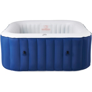 Whirlpool GARDWELL Sapphire Whirlpools Gr. B/H/L: 158 cm x 68 cm x 158 cm, blau (blau, weiß) Whirlpools selbstaufblasend, 108 Luftdüsen, BxLxH: 158x158x68 cm, für 4 Personen