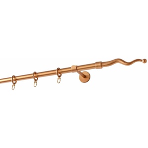 GARESA Gardinenstange BOTAN, Ø 20 mm, 1-läufig, Wunschmaßlänge, mit Bohren, verschraubt, Kunststoff, Metall, Vorhanggarnitur, verlängerbar, Wandmontage, mit Ringe und Haken