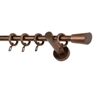 GARESA Gardinenstange CLASSICO MOLIS, 1-läufig, Wunschmaßlänge, mit Bohren, verschraubt, Vorhanggarnitur, verlängerbar, Wandmontage, Keil, mit Ringe und Haken