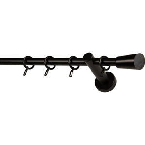 GARESA Gardinenstange CLASSICO MOLIS, 1-läufig, Wunschmaßlänge, mit Bohren, verschraubt, Vorhanggarnitur, verlängerbar, Wandmontage, Keil, mit Ringe und Haken