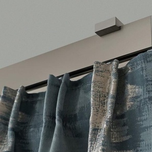 GARESA Gardinenstange FLAT, 1-läufig, Wunschmaßlänge, verschraubt, Aluminium, Rechteckprofil, perfekter Lauf, modern, verlängerbar, mit Endkappe