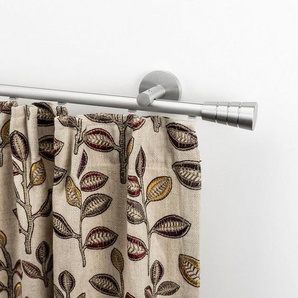GARESA Gardinenstange Marco, 1-läufig, Wunschmaßlänge, mit Bohren, verschraubt, Aluminium, Innenlauf-Vorhanggarnitur, Wandmontage, Aluminium, verlängerbar